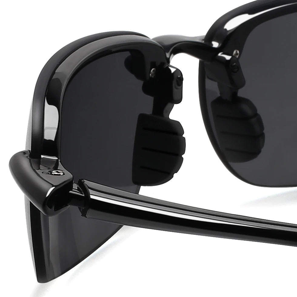 JULI Sports Sunglasses for Men Women TR90 Rimless Frame UV400 Protection for Cycling Running Fishing Baseball Driving 8001