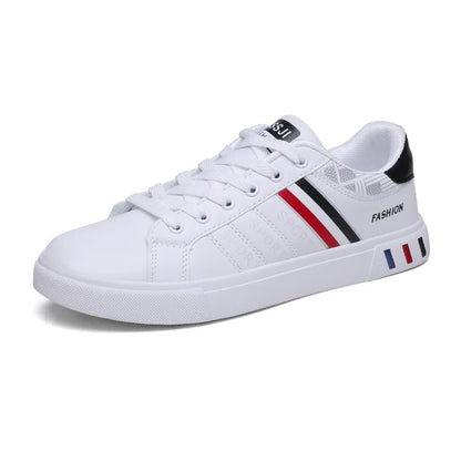 Men's Casual Sneakers Skateboarding Shoes PU Flats Shoes Students Outdoor Sneakers Street Shoes Lace Walking Shoes Plus Size 48