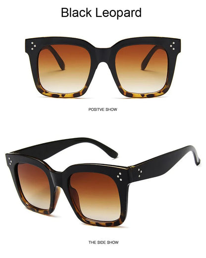 Square Oversized Sunglasses Woman Fashion Black Gradient Vintage Sun Glasses Female Outdoor Shades Driver Retro Oculos De Sol