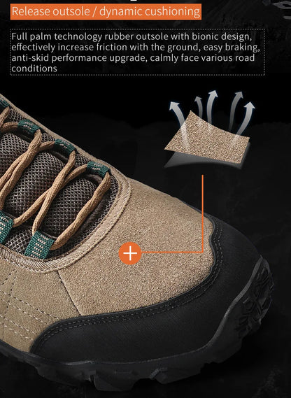 HUMTTO Outdoor Hiking Trekking Mountain Sports Shoes for Men Camping Hunting Walking Breathable Cushioning Man Nonslip Sneakers