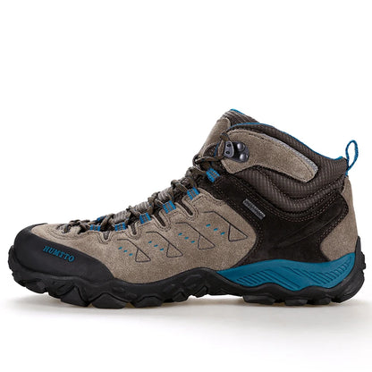 HUMTTO Nouvelles chaussures de randonnée pour homme : baskets d'extérieur imperméables pour homme et femme, en cuir, pour la marche, l'escalade, le trekking et le sport ; bottes pour homme et femme