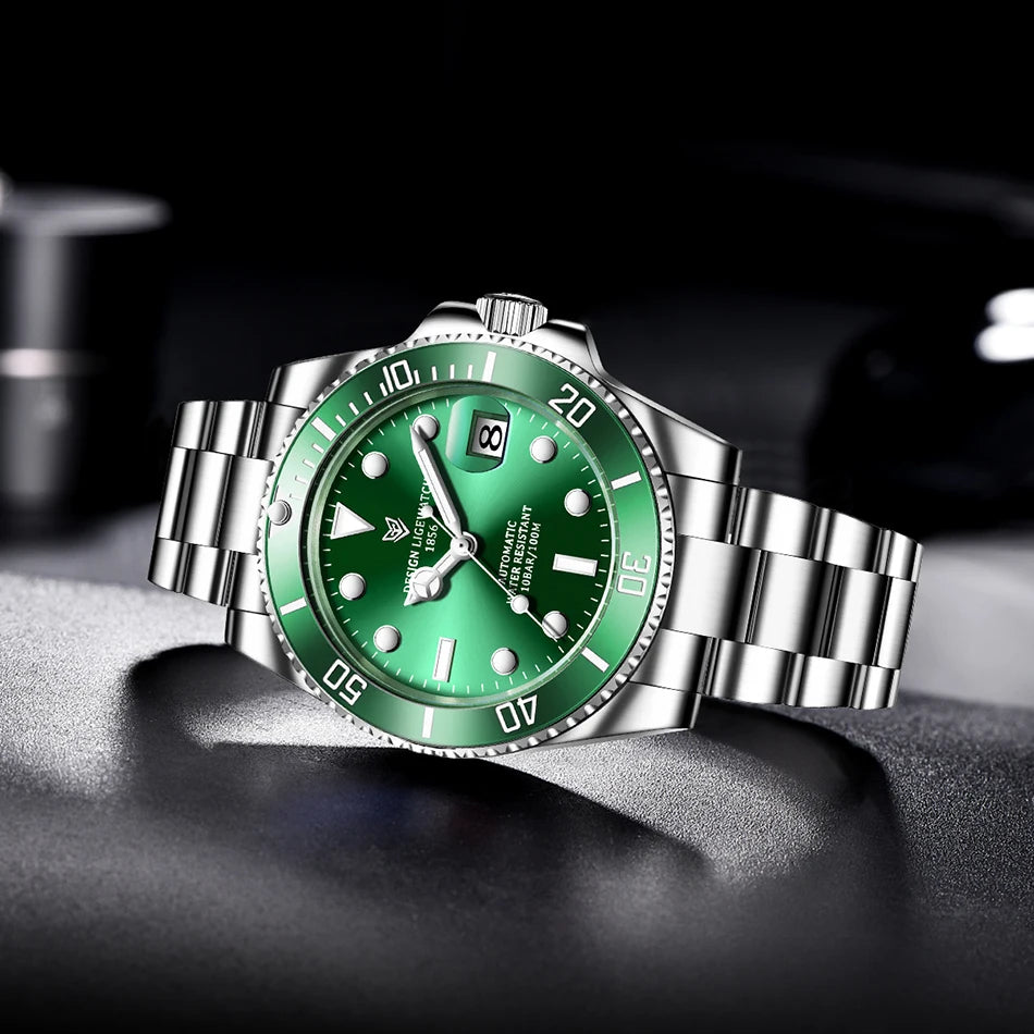 Orologi da polso meccanici da uomo LIGE, orologi da lavoro, orologi da uomo impermeabili, orologi sportivi automatici da uomo, Relogios Masculino