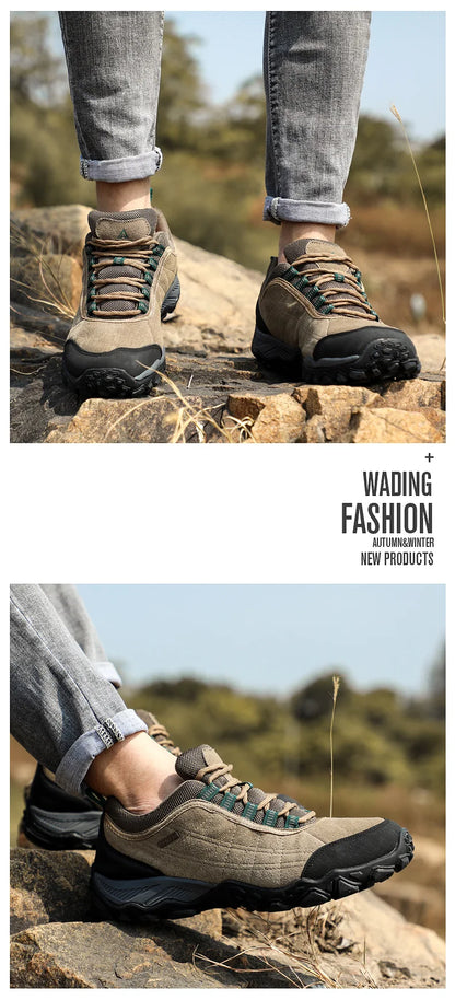 HUMTTO Outdoor Hiking Trekking Mountain Sports Shoes for Men Camping Hunting Walking Breathable Cushioning Man Nonslip Sneakers