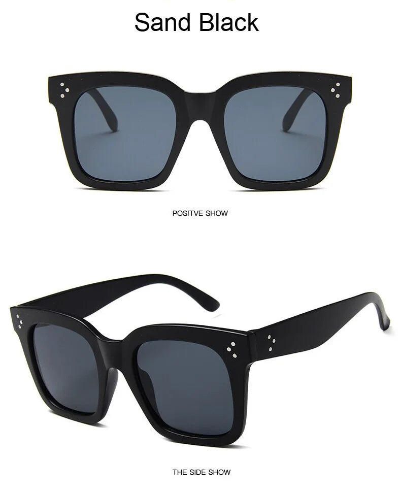 Square Oversized Sunglasses Woman Fashion Black Gradient Vintage Sun Glasses Female Outdoor Shades Driver Retro Oculos De Sol
