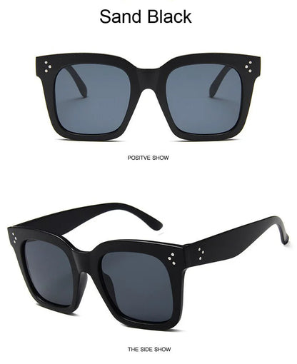 Square Oversized Sunglasses Woman Fashion Black Gradient Vintage Sun Glasses Female Outdoor Shades Driver Retro Oculos De Sol