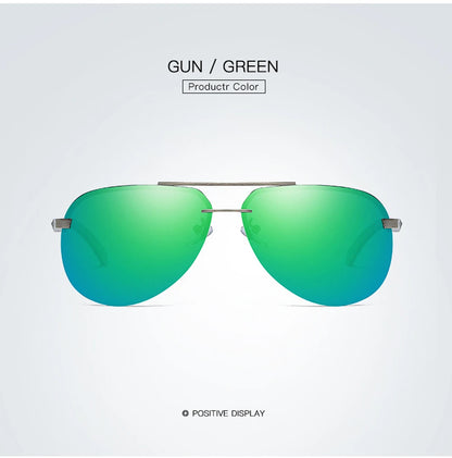 New Polarized Men Sunglasses Classic Driving Sun Glasses Metal Frame Mirror Lens Sunglasses Men/Women