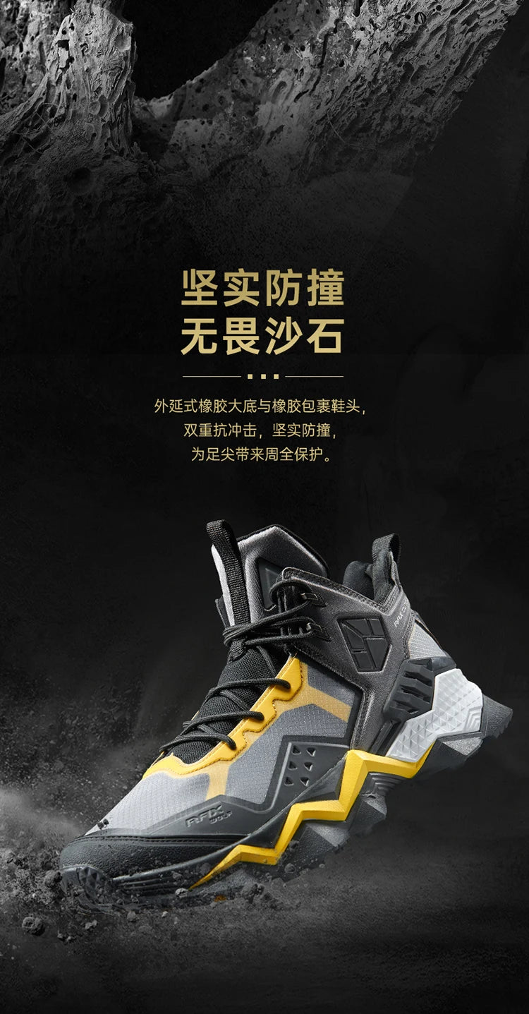 Rax Men  Waterproof Hiking Shoes Breathable Hiking Boots Outdoor Trekking Boots Sports Sneakers Tactical Shoes