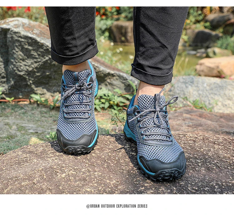 HUMTTO Pantofi de drumeție pentru bărbați, pantofi respirabili pentru sporturi în aer liber, pantofi de alpinism, pantofi de vânătoare pentru femei, adidași de trekking, ghete până la gleznă, pantofi tactici