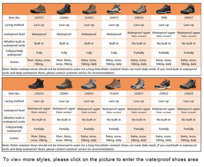 HUMTTO Nouvelles chaussures de randonnée pour homme : baskets d'extérieur imperméables pour homme et femme, en cuir, pour la marche, l'escalade, le trekking et le sport ; bottes pour homme et femme