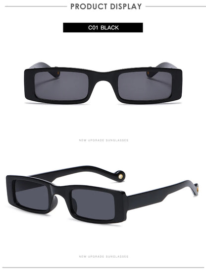 New Rectangle Sunglasses Women Fashion Small Square Frame Vintage Brand Sun Glasses Men Shades Retro Clear Green Oculos UV400