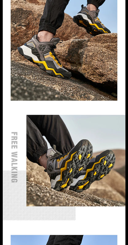 Rax Men  Waterproof Hiking Shoes Breathable Hiking Boots Outdoor Trekking Boots Sports Sneakers Tactical Shoes