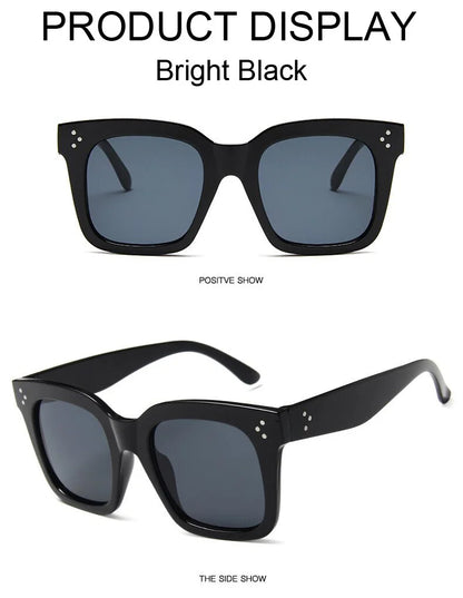 Square Oversized Sunglasses Woman Fashion Black Gradient Vintage Sun Glasses Female Outdoor Shades Driver Retro Oculos De Sol