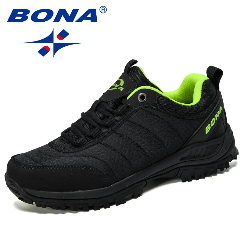 BONA Wanderschuhe Herren Bergsteigerschuhe Outdoor-Sneaker Herrenschuhe Trekking-Sport-Sneaker Herren Bequem