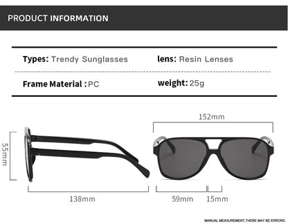 Vintage Oversized Sunglasses Woman Fashion Brand Big Frame Sun Glasses Female Candy Colors Ins Style Aviation Oculos De Sol