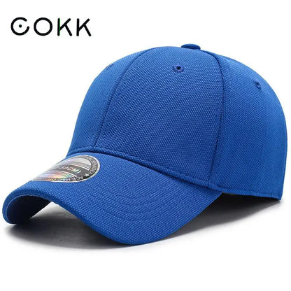 COKK Baseball Cap Men Snapback Hats Caps Men Fitted Closed Full Cap Women Gorras Bone Male Trucker Hat Casquette Outdoor Black