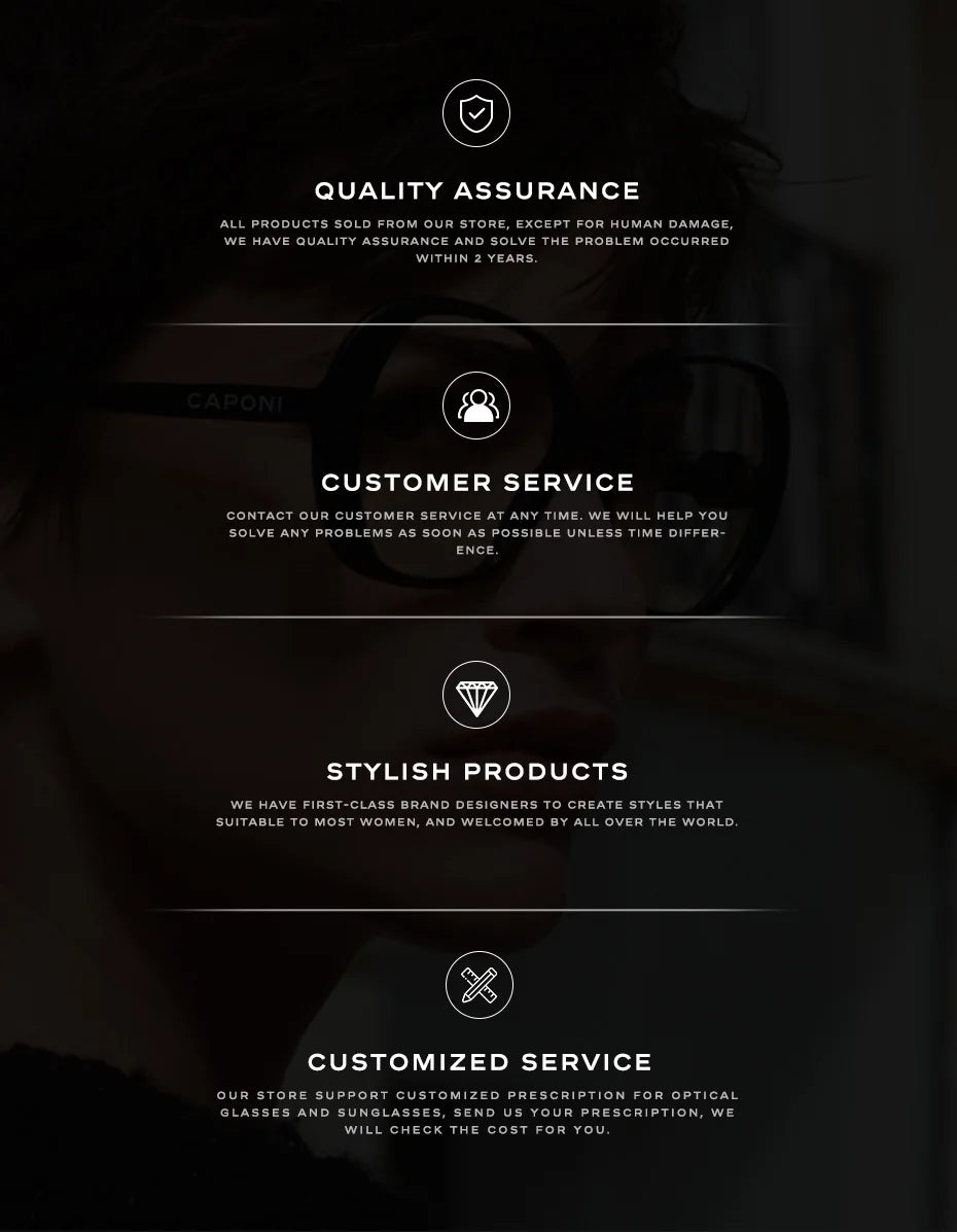 CAPONI Luxury Women Polarized Sunglasses Vintage Acetate Outdoor Original Design Eyewear UV400 Protection Brown Shade CP34020