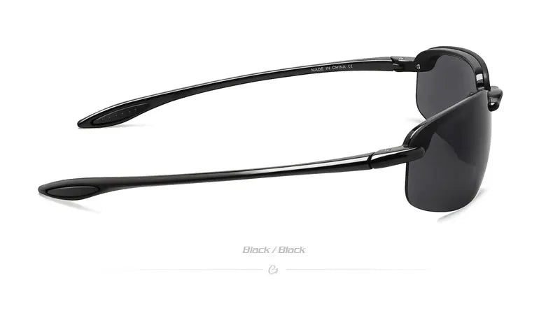 JULI Sports Sunglasses for Men Women TR90 Rimless Frame UV400 Protection for Cycling Running Fishing Baseball Driving 8001