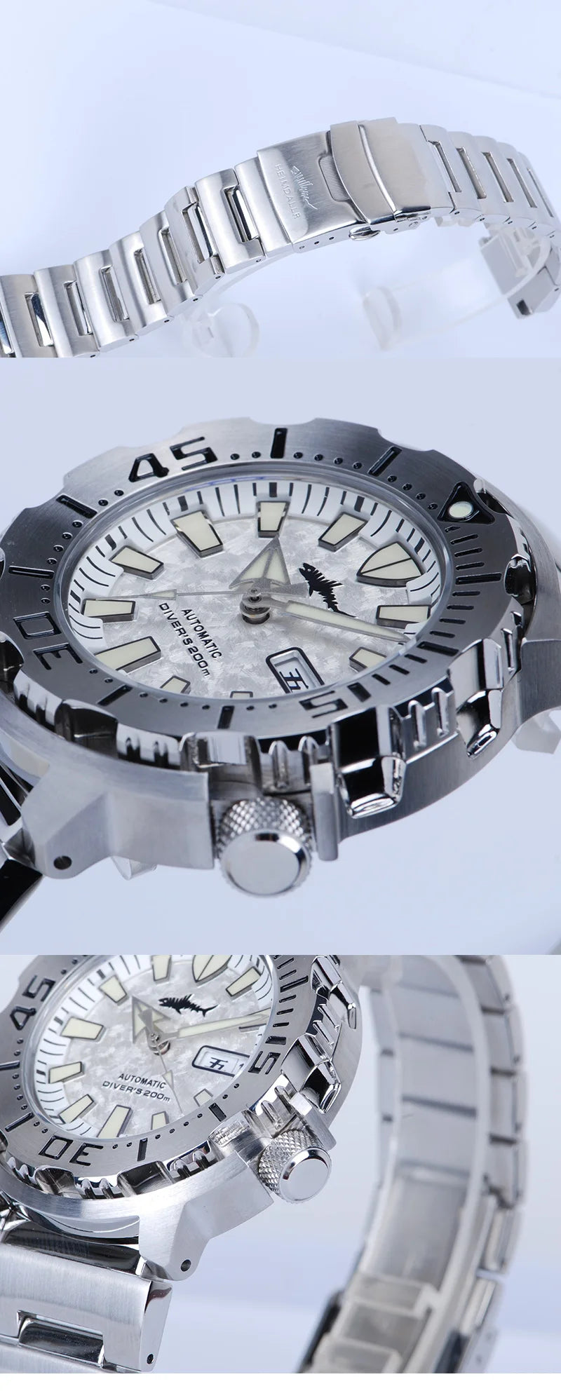 Heimdallr Sharkey Monster V2 Men's Diver Watch 316L Stainless Steel Japan NH36A Movement 200M Waterproof Men Mechanical Watches