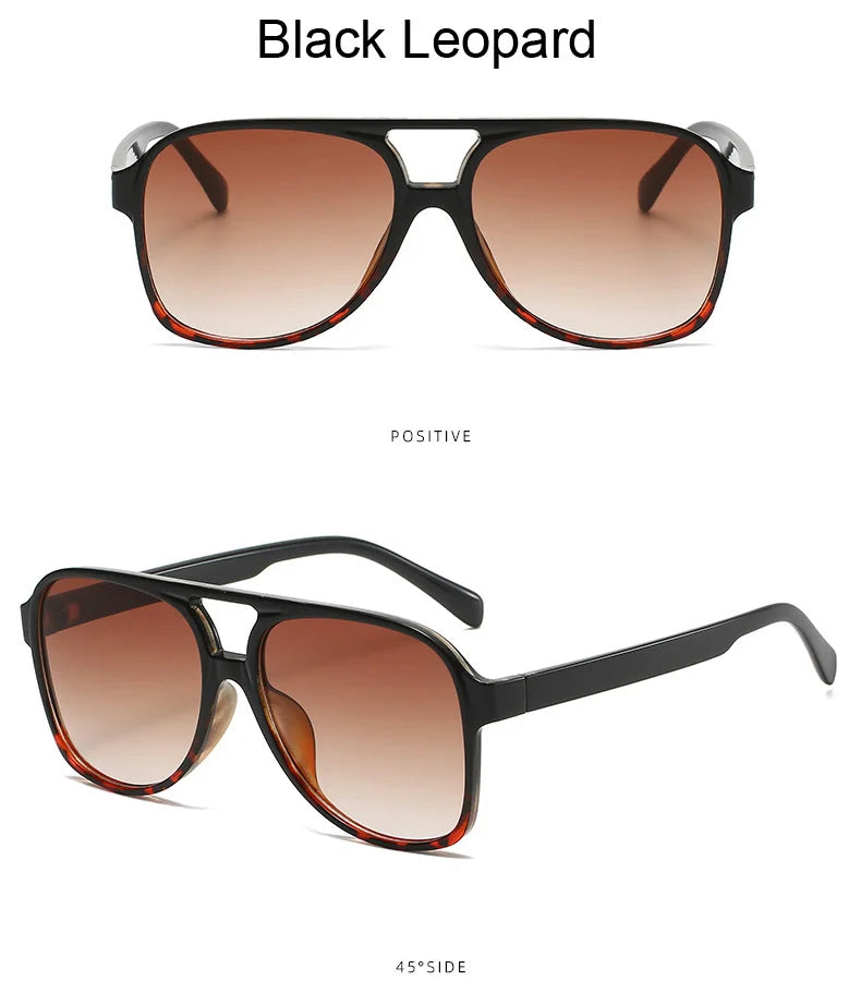 Vintage Oversized Sunglasses Woman Fashion Brand Big Frame Sun Glasses Female Candy Colors Ins Style Aviation Oculos De Sol