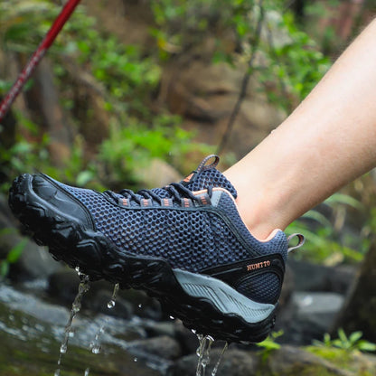 HUMTTO Pantofi de drumeție pentru bărbați, pantofi respirabili pentru sporturi în aer liber, pantofi de alpinism, pantofi de vânătoare pentru femei, adidași de trekking, ghete până la gleznă, pantofi tactici