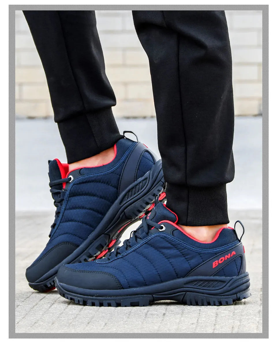BONA Wanderschuhe Herren Bergsteigerschuhe Outdoor-Sneaker Herrenschuhe Trekking-Sport-Sneaker Herren Bequem