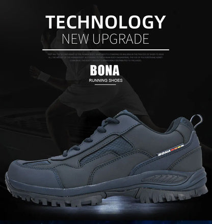 BONA New Designers Non-slip Wear-resistant Breathable Hiking Shoes Men Outdoor High-quality Jogging Walking Shoe Mansculino