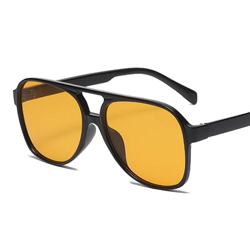 Vintage Oversized Sunglasses Woman Fashion Brand Big Frame Sun Glasses Female Candy Colors Ins Style Aviation Oculos De Sol
