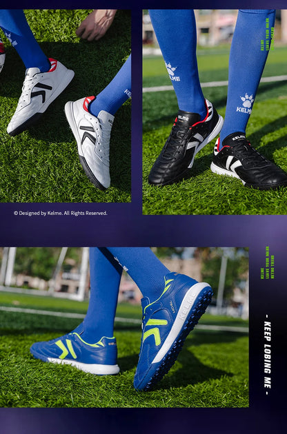 Fotbalové kopačky KELME TF, kopačky z telecí kůže, profesionální futsalové kopačky, originální tréninkové tenisky na fotbal ZX80011017