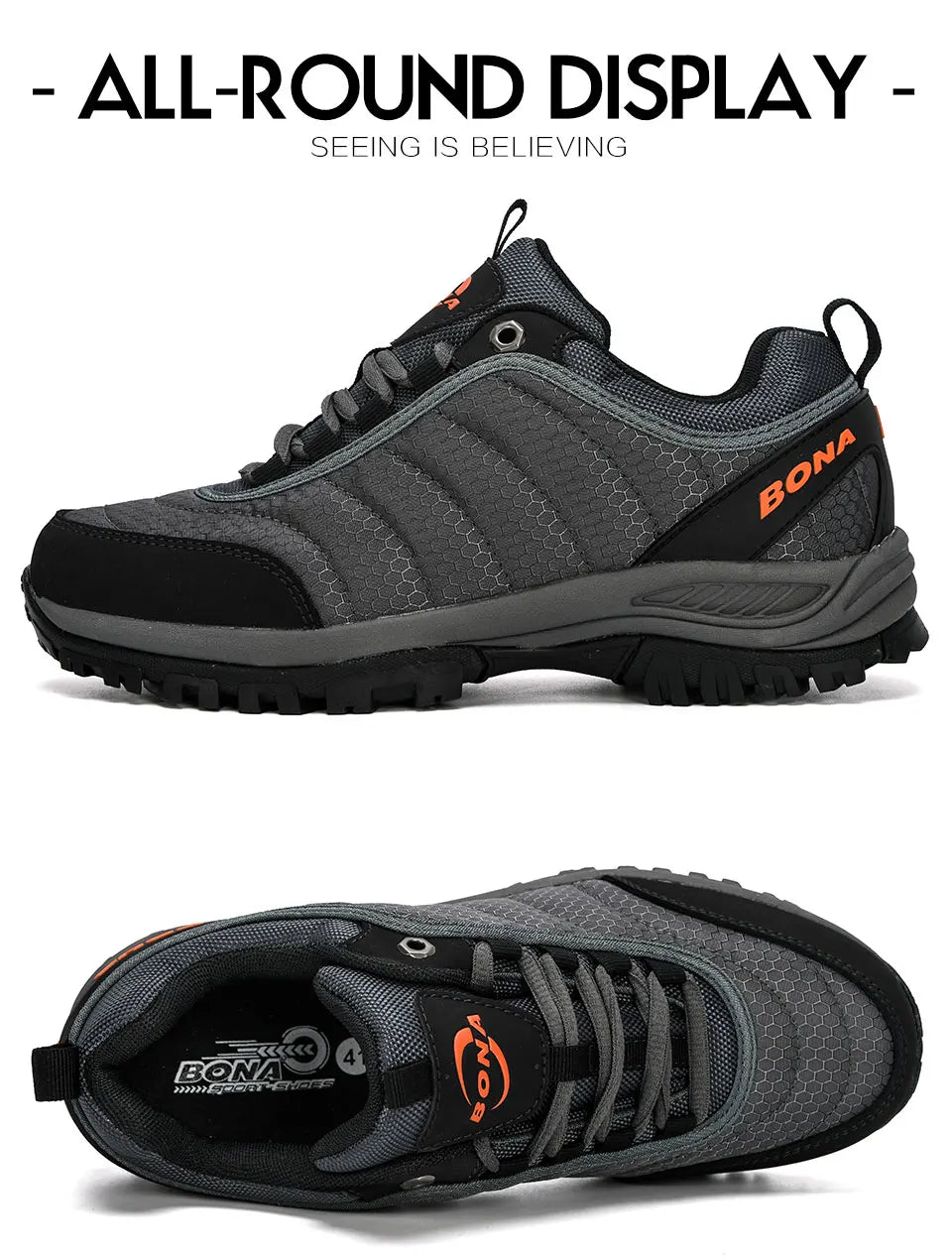 BONA Wanderschuhe Herren Bergsteigerschuhe Outdoor-Sneaker Herrenschuhe Trekking-Sport-Sneaker Herren Bequem