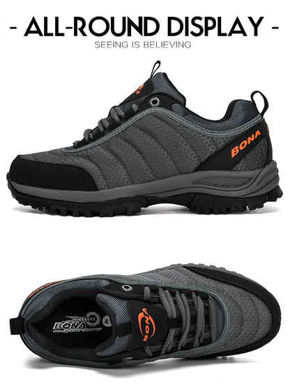 BONA Wanderschuhe Herren Bergsteigerschuhe Outdoor-Sneaker Herrenschuhe Trekking-Sport-Sneaker Herren Bequem