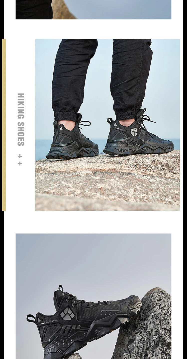 Rax Men  Waterproof Hiking Shoes Breathable Hiking Boots Outdoor Trekking Boots Sports Sneakers Tactical Shoes