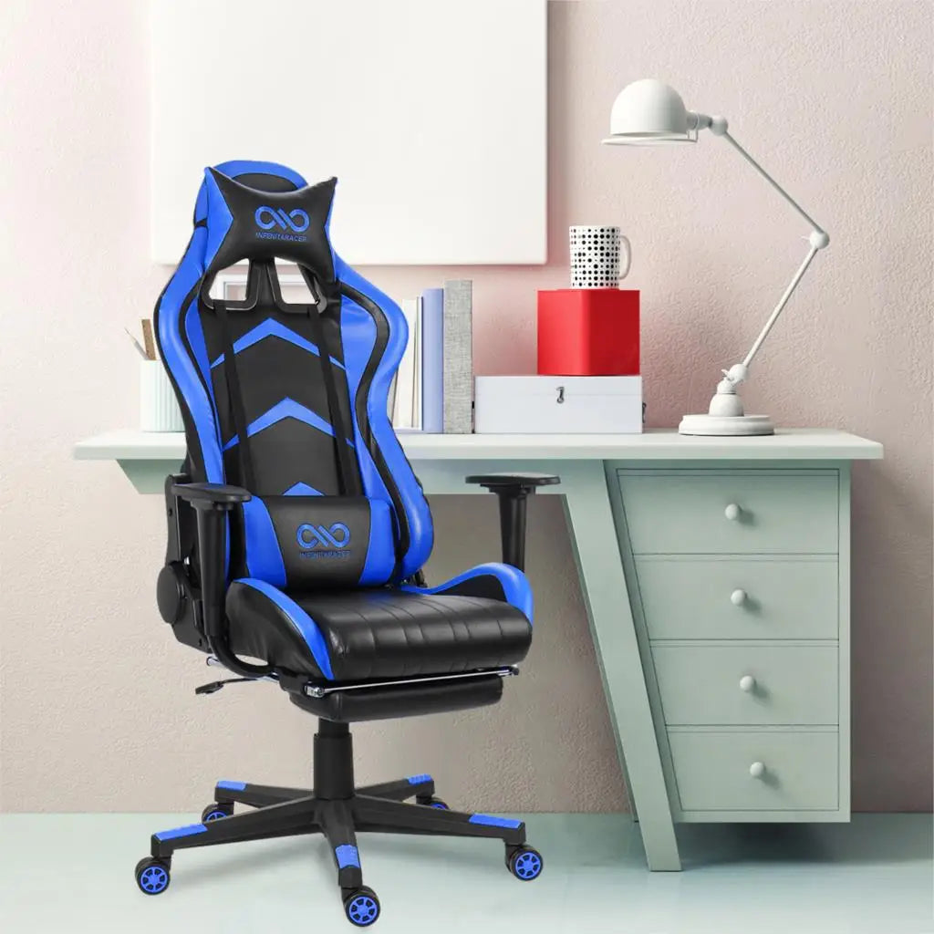 Chaise de bureau en cuir Joylive, chaise de jeu WCG, chaise ergonomique pour ordinateur, pivotante, inclinable, pour salle de jeu