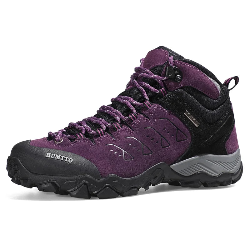 HUMTTO Nouvelles chaussures de randonnée pour homme : baskets d'extérieur imperméables pour homme et femme, en cuir, pour la marche, l'escalade, le trekking et le sport ; bottes pour homme et femme