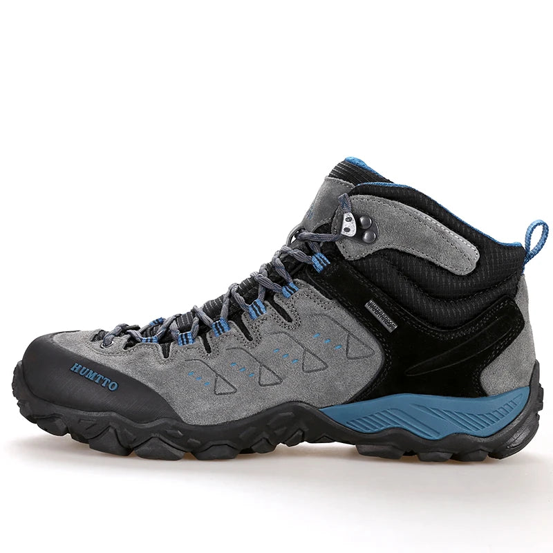 HUMTTO Nouvelles chaussures de randonnée pour homme : baskets d'extérieur imperméables pour homme et femme, en cuir, pour la marche, l'escalade, le trekking et le sport ; bottes pour homme et femme