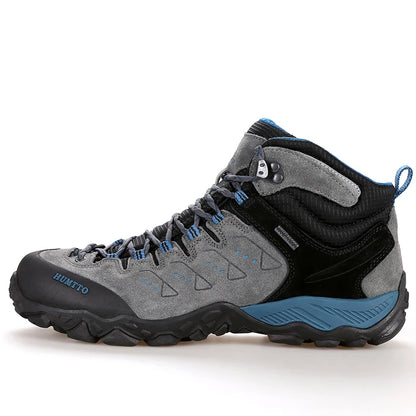 HUMTTO Nouvelles chaussures de randonnée pour homme : baskets d'extérieur imperméables pour homme et femme, en cuir, pour la marche, l'escalade, le trekking et le sport ; bottes pour homme et femme