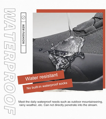 HUMTTO Waterproof Hiking Shoes Mountain Trekking Boots Black Camping Sneakers for Men Safety Climbing Sport Tactical Mens Shoes