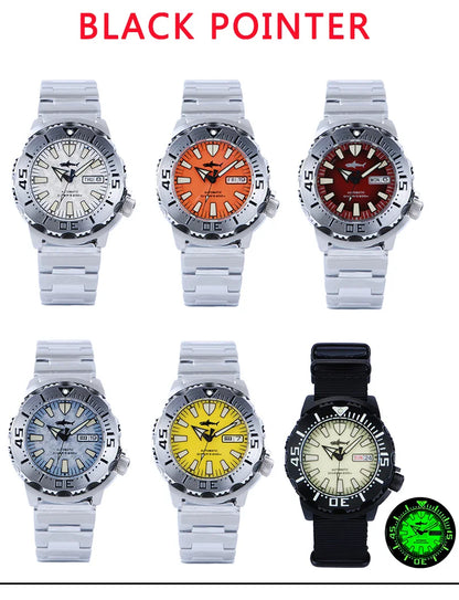 Heimdallr Sharkey Monster V2 Men's Diver Watch 316L Stainless Steel Japan NH36A Movement 200M Waterproof Men Mechanical Watches