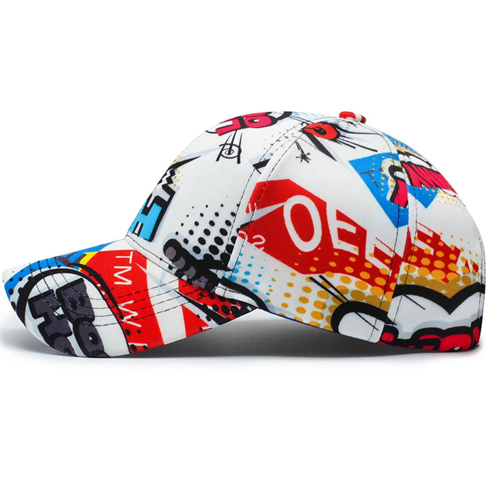 FS Brand White Street Graffiti Baseball Cap For Men Women Snapback Hip Hop Caps Cotton Summer Trucker Hat Casquette Homme 2026