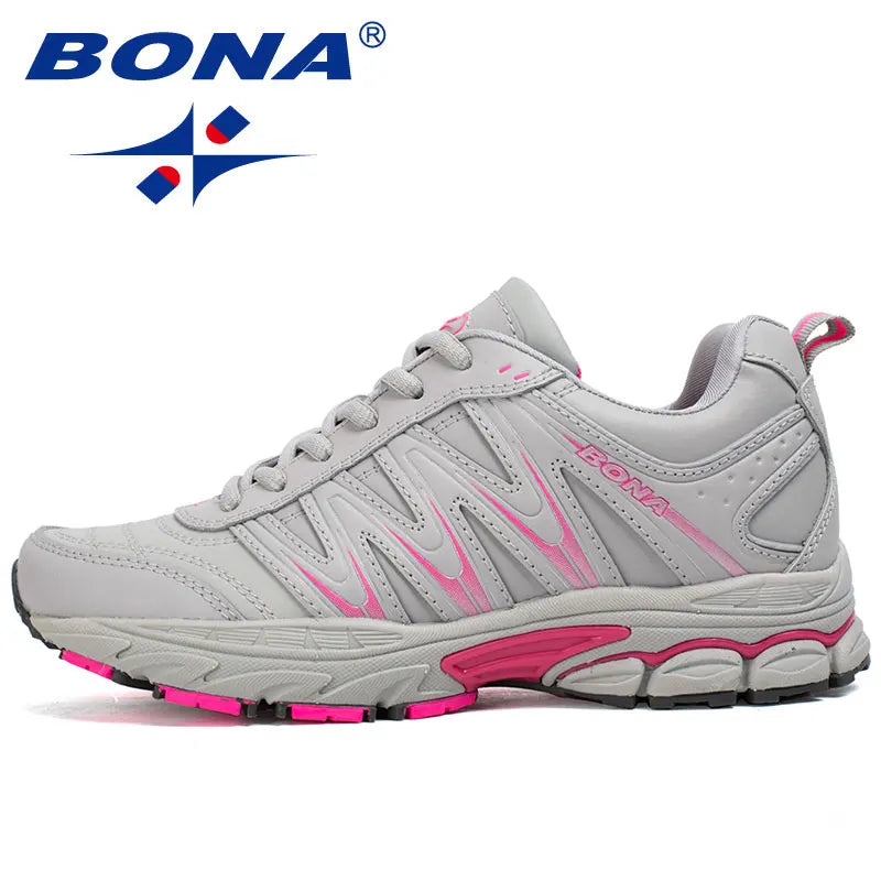 BONA – nowe, modne damskie buty do biegania, sznurowane buty sportowe, buty do joggingu i spacerów na świeżym powietrzu, wygodne trampki dla kobiet