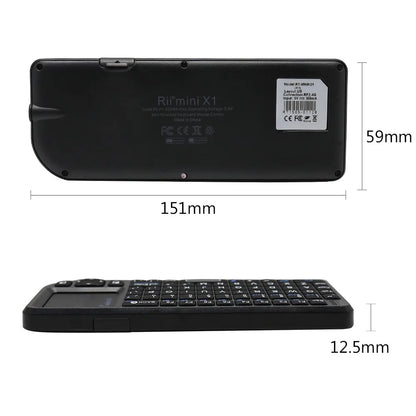 Original Rii X1 2.4GHz Mini-Wireless-Tastatur Englisch/RU/ES/FR mit Touchpad für Android TV Box/PC/Laptop