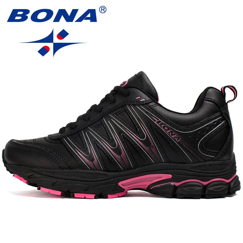 BONA – nowe, modne damskie buty do biegania, sznurowane buty sportowe, buty do joggingu i spacerów na świeżym powietrzu, wygodne trampki dla kobiet