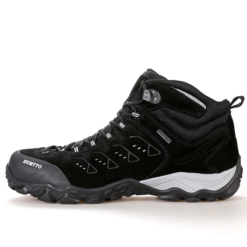 HUMTTO Nouvelles chaussures de randonnée pour homme : baskets d'extérieur imperméables pour homme et femme, en cuir, pour la marche, l'escalade, le trekking et le sport ; bottes pour homme et femme
