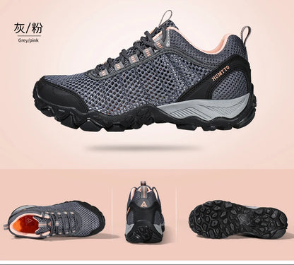 HUMTTO Pantofi de drumeție pentru bărbați, pantofi respirabili pentru sporturi în aer liber, pantofi de alpinism, pantofi de vânătoare pentru femei, adidași de trekking, ghete până la gleznă, pantofi tactici