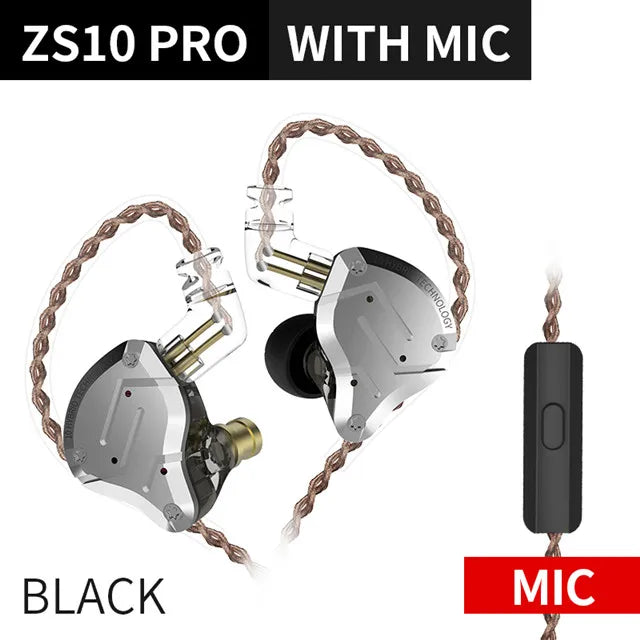 KZ ZS10 PRO écouteur intra-auriculaire 4BA + 1DD hybride HIFI métal casque Sport suppression de bruit casque KZ ZSX ZAX ASX ZST ZSN PRO ES4 AS16