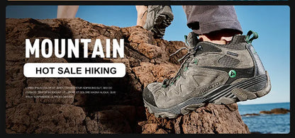 HUMTTO Outdoor Hiking Trekking Mountain Sports Shoes for Men Camping Hunting Walking Breathable Cushioning Man Nonslip Sneakers