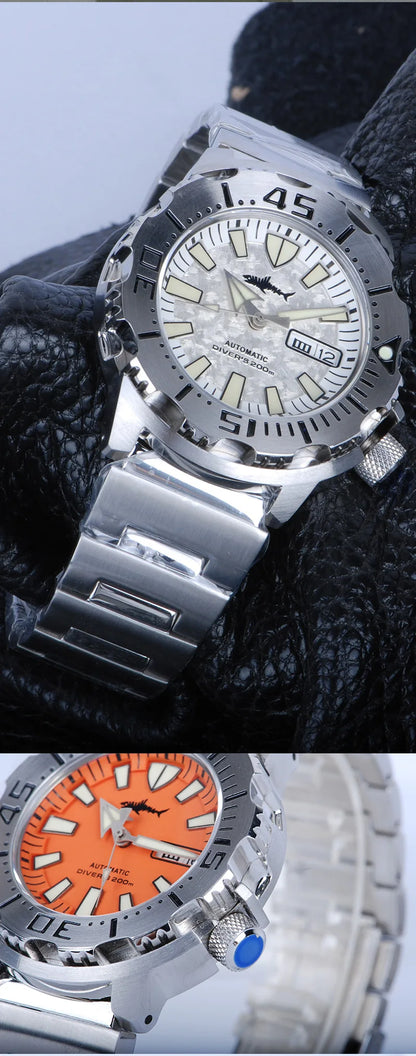 Heimdallr Sharkey Monster V2 Men's Diver Watch 316L Stainless Steel Japan NH36A Movement 200M Waterproof Men Mechanical Watches
