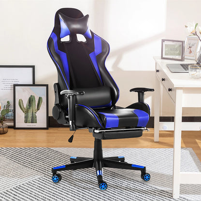 Chaise de bureau en cuir Joylive, chaise de jeu WCG, chaise ergonomique pour ordinateur, pivotante, inclinable, pour salle de jeu