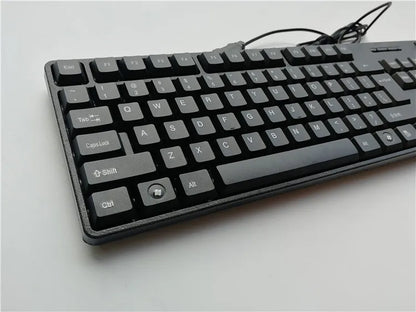 Spanish French  Russian Arabic Letter keycaps Keyboard Gaming Keyboard Usb Wired 104 Keys  For Computer