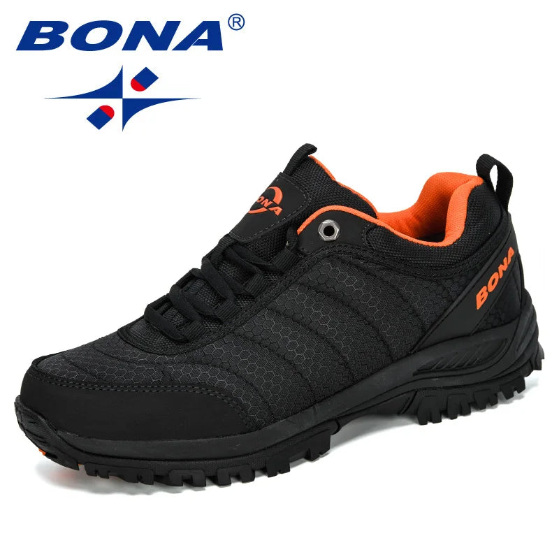 BONA Wanderschuhe Herren Bergsteigerschuhe Outdoor-Sneaker Herrenschuhe Trekking-Sport-Sneaker Herren Bequem