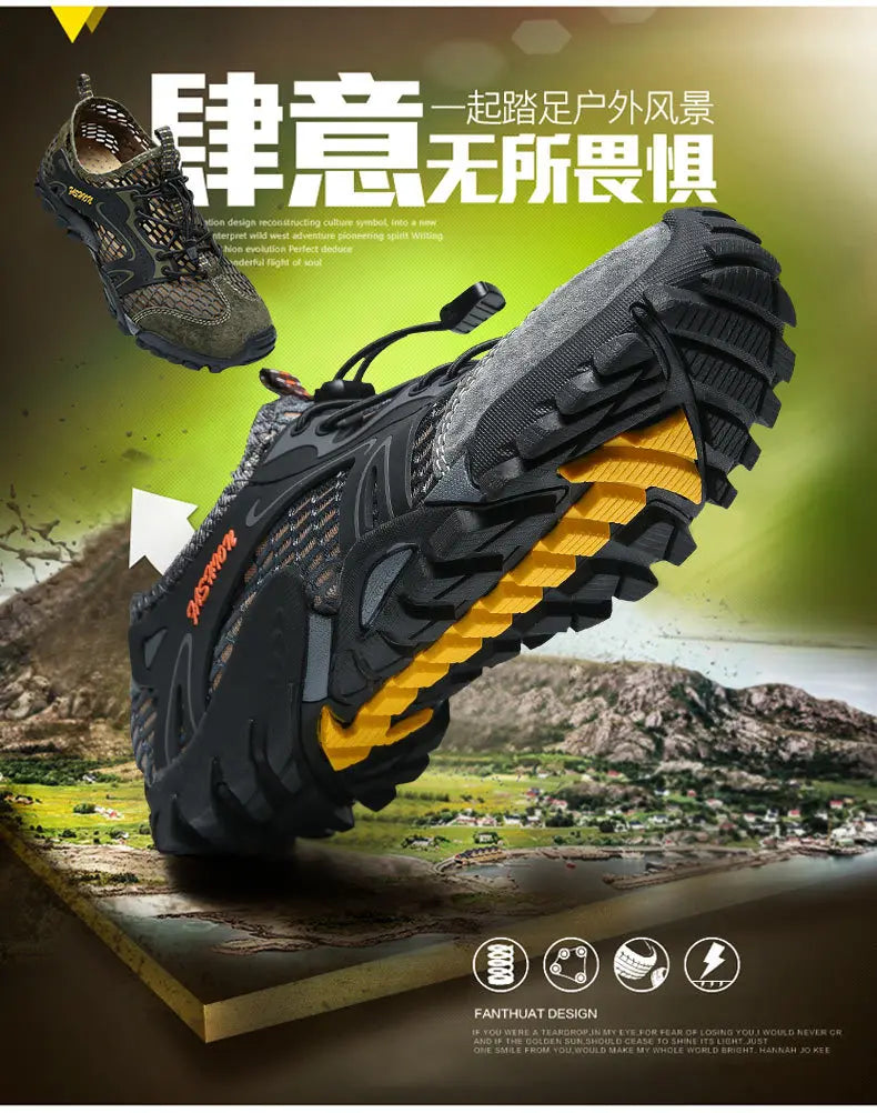 Męskie buty outdoorowe, rekreacyjne, turystyczne, plażowe, do brodzenia, szybkoschnące, do wspinaczki skałkowej